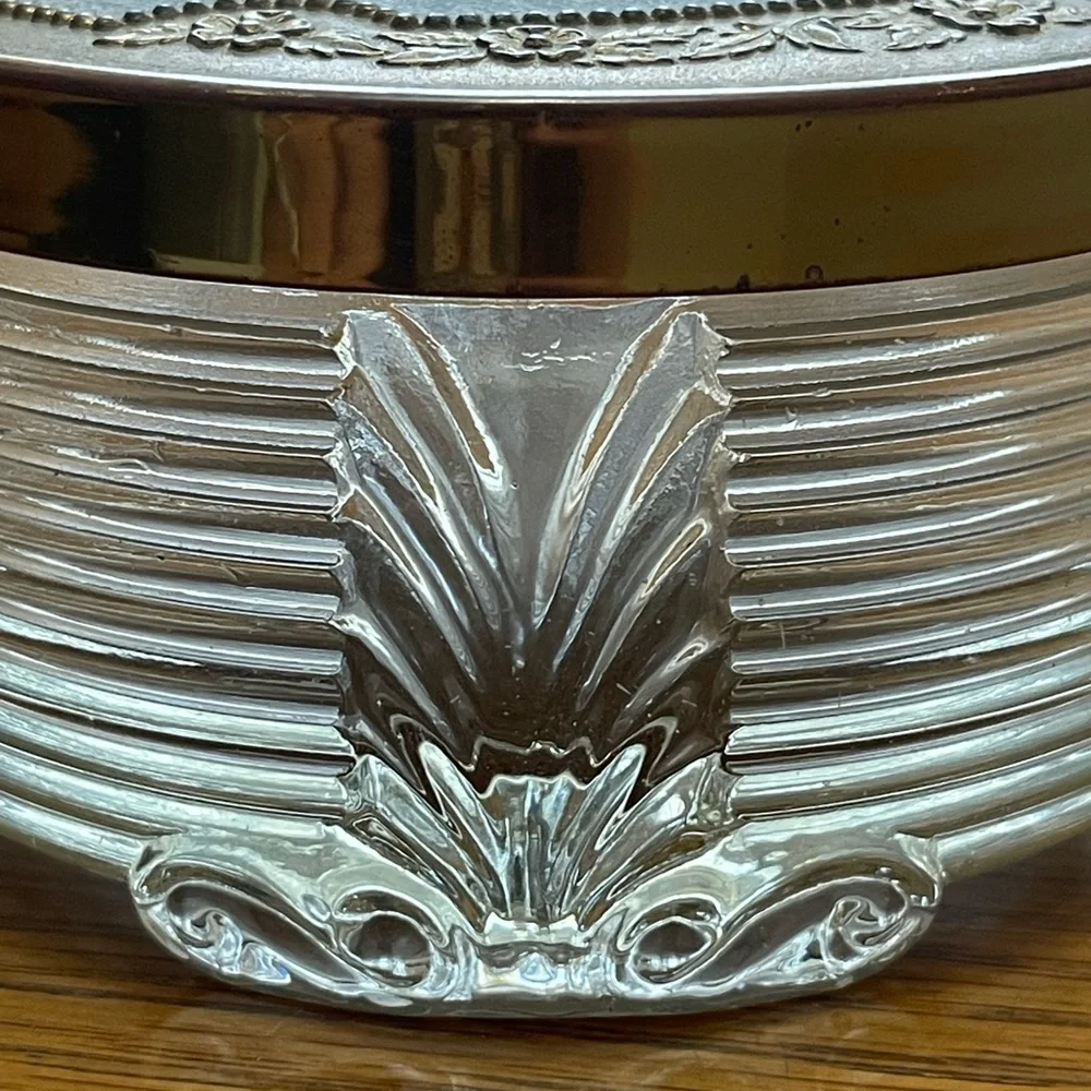Vintage vanity jar glass